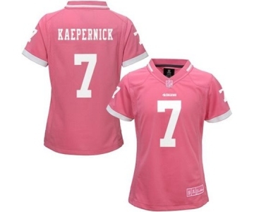 nike women nfl jerseys san francisco 49ers #7 colin kaepernick pink[nike 2015]