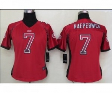 nike women nfl jerseys san francisco 49ers #7 colin kaepernick red[Elite drift fashion]