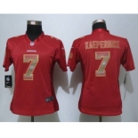 nike women nfl jerseys san francisco 49ers #7 colin kaepernick red[Strobe Limited]