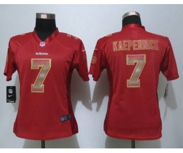 nike women nfl jerseys san francisco 49ers #7 colin kaepernick red[Strobe Limited]