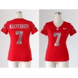 nike women nfl jerseys san francisco 49ers #7 colin kaepernick red[刺绣亮片]