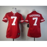 nike women nfl jerseys san francisco 49ers #7 kaepernick red[nike limited]