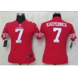 nike women nfl jerseys san francisco 49ers #7 kaepernick red[nike]