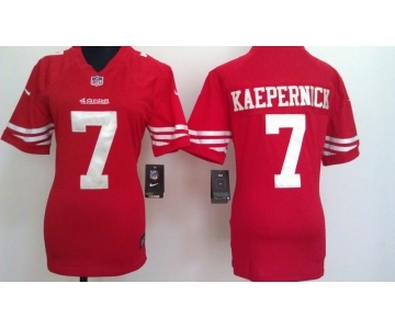 nike women nfl jerseys san francisco 49ers #7 kaepernick red[nike]