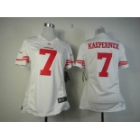 nike women nfl jerseys san francisco 49ers #7 kaepernick white[nike limited]