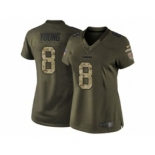 nike women nfl jerseys san francisco 49ers #8 young army green[nike Limited Salute To Service]