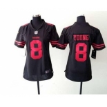 nike women nfl jerseys san francisco 49ers #8 young black[nike]