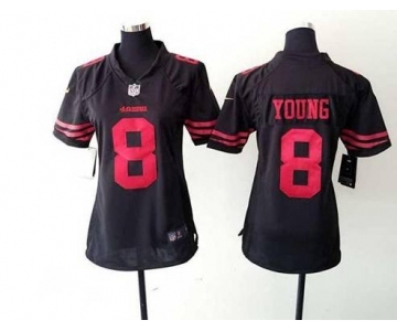 nike women nfl jerseys san francisco 49ers #8 young black[nike]