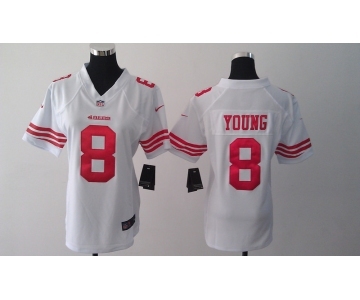 nike women nfl jerseys san francisco 49ers #8 young white[nike]