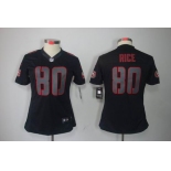 nike women nfl jerseys san francisco 49ers #80 jerry rice black[nike impact limited]