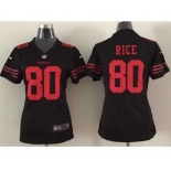 nike women nfl jerseys san francisco 49ers #80 jerry rice black[nike]