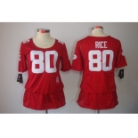 nike women nfl jerseys san francisco 49ers #80 jerry rice red[breast cancer awareness]