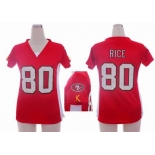 nike women nfl jerseys san francisco 49ers #80 jerry rice red[draft him ii top]