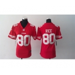 nike women nfl jerseys san francisco 49ers #80 jerry rice red[nike]