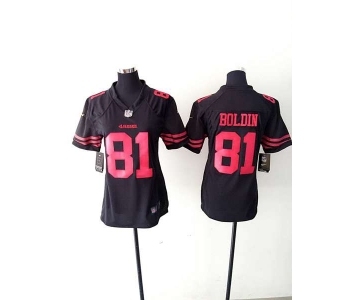 nike women nfl jerseys san francisco 49ers #81 boldin black[nike]