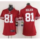 nike women nfl jerseys san francisco 49ers #81 boldin red[nike]