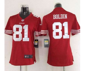 nike women nfl jerseys san francisco 49ers #81 boldin red[nike]