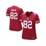 nike women nfl jerseys san francisco 49ers #82 smith red[nike][smith]