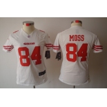 nike women nfl jerseys san francisco 49ers #84 moss white[nike limited]