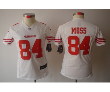 nike women nfl jerseys san francisco 49ers #84 moss white[nike limited]