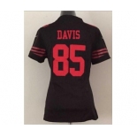 nike women nfl jerseys san francisco 49ers #85 davis black[nike]