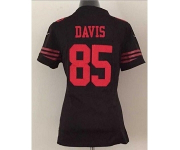 nike women nfl jerseys san francisco 49ers #85 davis black[nike]