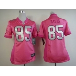 nike women nfl jerseys san francisco 49ers #85 davis pink[nike love's]