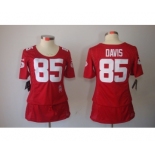 nike women nfl jerseys san francisco 49ers #85 davis red[breast cancer awareness]