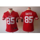 nike women nfl jerseys san francisco 49ers #85 davis red[nike limited]