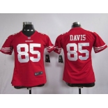 nike women nfl jerseys san francisco 49ers #85 davis red[nike]