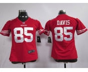 nike women nfl jerseys san francisco 49ers #85 davis red[nike]