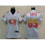 nike women nfl jerseys san francisco 49ers #85 davis white[2012 fem fan]