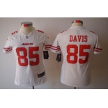 nike women nfl jerseys san francisco 49ers #85 davis white[nike limited]