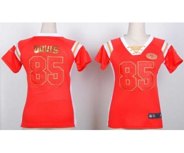 nike women nfl jerseys san francisco 49ers #85 vernon davis red[fashion Rhinestone sequins]