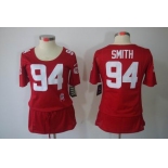 nike women nfl jerseys san francisco 49ers #94 smith red[breast cancer awareness]