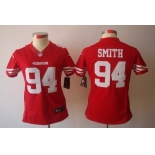 nike women nfl jerseys san francisco 49ers #94 smith red[nike limited]