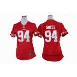 nike women nfl jerseys san francisco 49ers #94 smith red[nike]