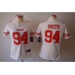 nike women nfl jerseys san francisco 49ers #94 smith white[nike limited]