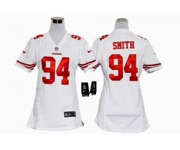 nike women nfl jerseys san francisco 49ers #94 smith white[nike]