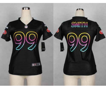 nike women nfl jerseys san francisco 49ers #99 smith black[nike fashion]