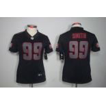 nike women nfl jerseys san francisco 49ers #99 smith black[nike impact limited]