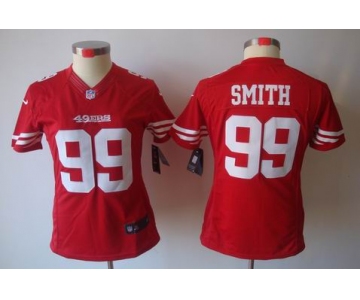 nike women nfl jerseys san francisco 49ers #99 smith red[nike limited]