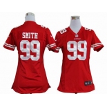 nike women nfl jerseys san francisco 49ers #99 smith red[nike]