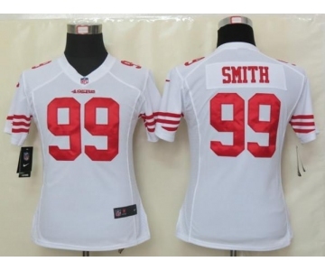 nike women nfl jerseys san francisco 49ers #99 smith white[nike]