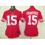 nike womens nfl san francisco 49ers #15 crabtree red[nike]