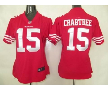 nike womens nfl san francisco 49ers #15 crabtree red[nike]