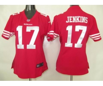 nike womens nfl san francisco 49ers #17 jenkins red[nike]