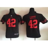 Nike Youth New 49ers #42 Ronnie Lott Black Alternate Stitched jerseys