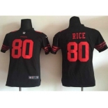 Nike Youth New 49ers #80 Jerry Rice Black Alternate Stitched jerseys