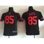 Nike Youth New 49ers #85 Vernon Davis Black Alternate Stitched jerseys